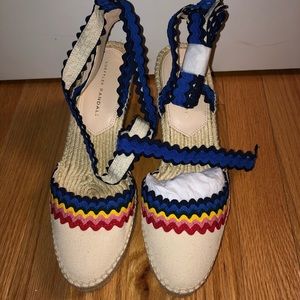 Size 9 Ginny Wedge Rainbow Lace-up Sandals